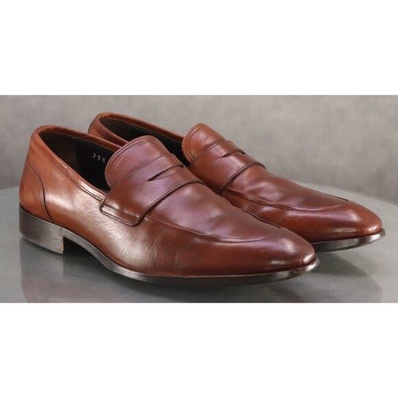 To Boot New York Men's Penny Loafer Dress Shoes Size EU 7.5 US 8.5 Made In Italy - Picture 5 of 12
